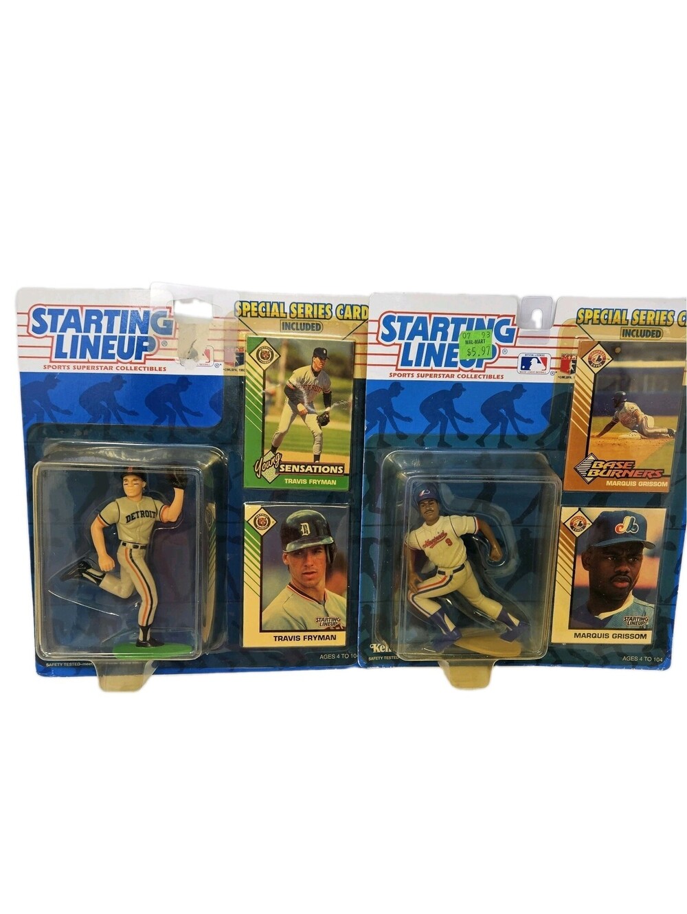 2 MLB Starting Lineup '93 Superstar Collection Travis Fryman & Marquis Grissom